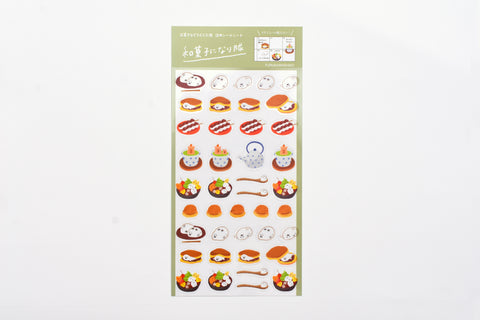 Furukawa Paper Sticker Sheet - Sweets Animal Workshop - Japanese Sweets